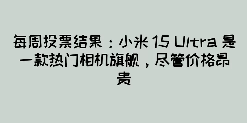 每周投票结果：小米 15 Ultra 是一款热门相机旗舰，尽管价格昂贵