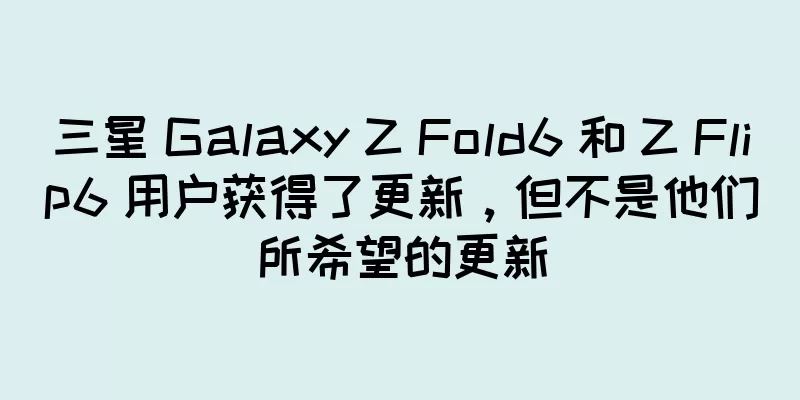 三星 Galaxy Z Fold6 和 Z Flip6 用户获得了更新，但不是他们所希望的更新