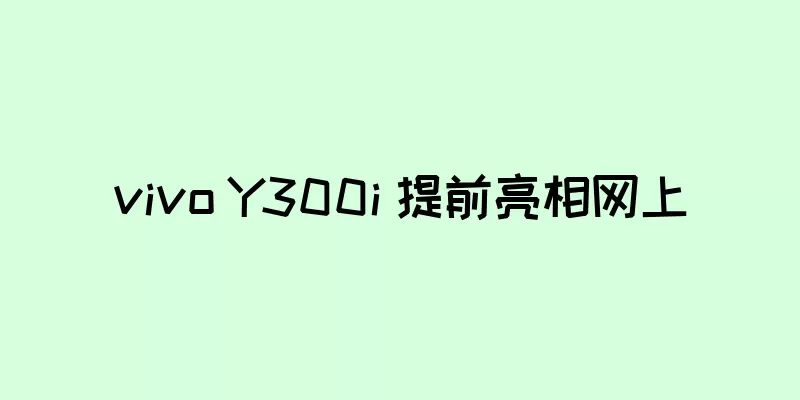 vivo Y300i 提前亮相网上
