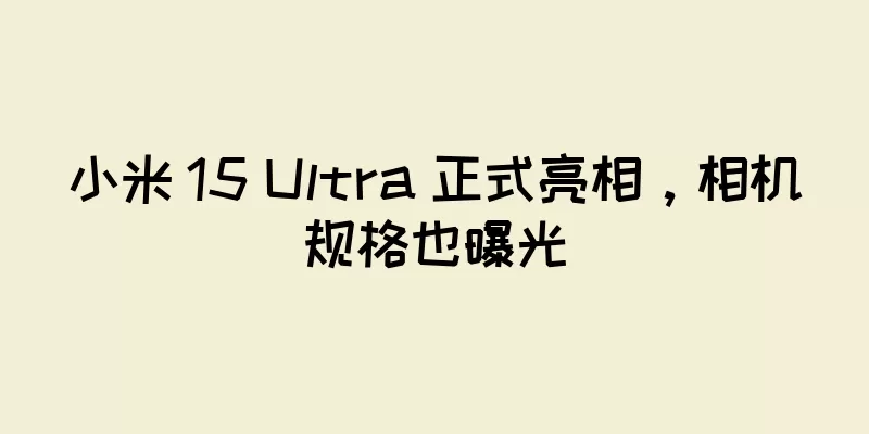 小米 15 Ultra 正式亮相，相机规格也曝光