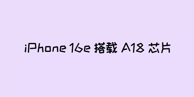 iPhone 16e 搭载 A18 芯片