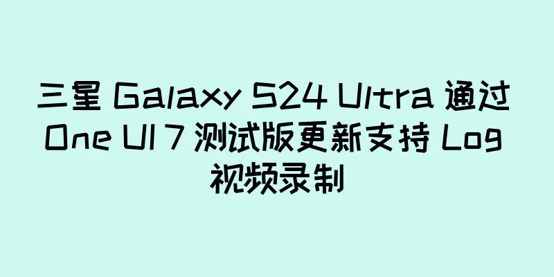 三星 Galaxy S24 Ultra 通过 One UI 7 测试版更新支持 Log 视频录制
