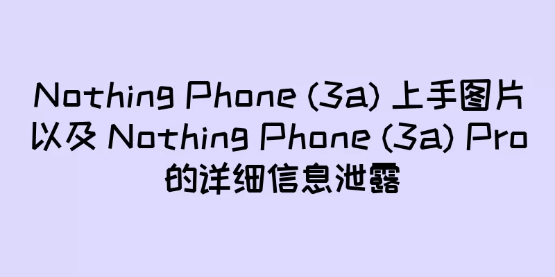 Nothing Phone (3a) 上手图片以及 Nothing Phone (3a) Pro 的详细信息泄露