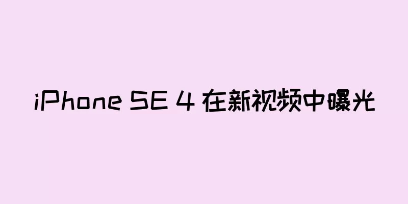 iPhone SE 4 在新视频中曝光