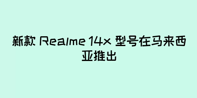 新款 Realme 14x 型号在马来西亚推出