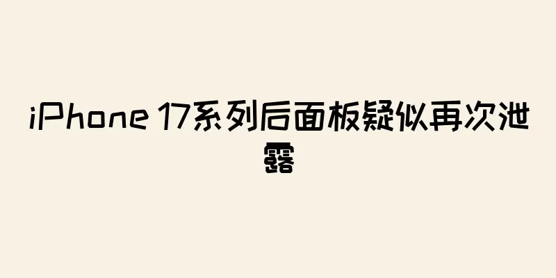 iPhone 17系列后面板疑似再次泄露