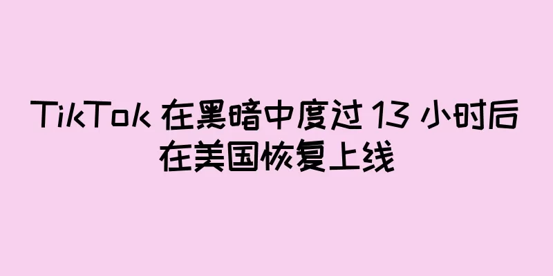 TikTok 在黑暗中度过 13 小时后在美国恢复上线