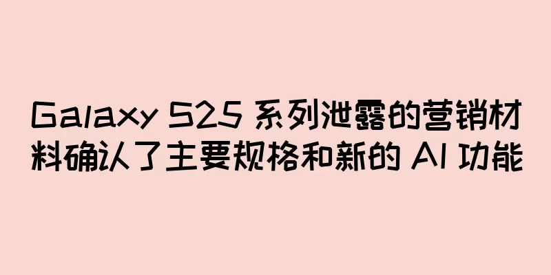 Galaxy S25 系列泄露的营销材料确认了主要规格和新的 AI 功能