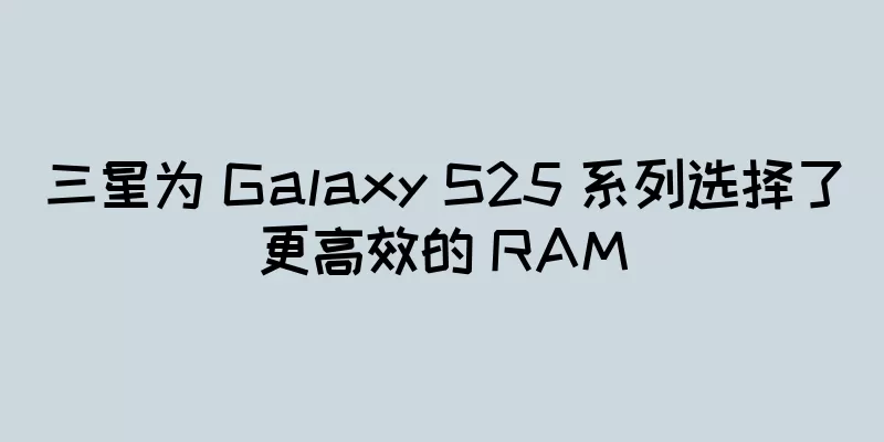 三星为 Galaxy S25 系列选择了更高效的 RAM